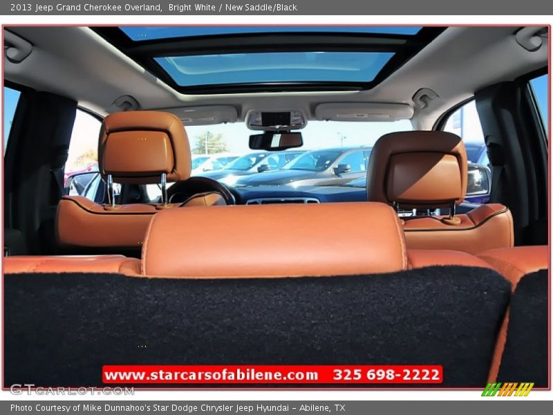 Bright White / New Saddle/Black 2013 Jeep Grand Cherokee Overland