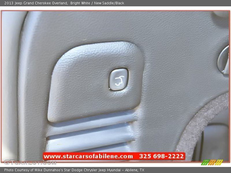 Bright White / New Saddle/Black 2013 Jeep Grand Cherokee Overland