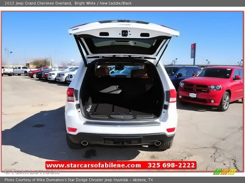 Bright White / New Saddle/Black 2013 Jeep Grand Cherokee Overland