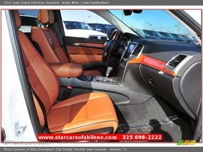 Bright White / New Saddle/Black 2013 Jeep Grand Cherokee Overland