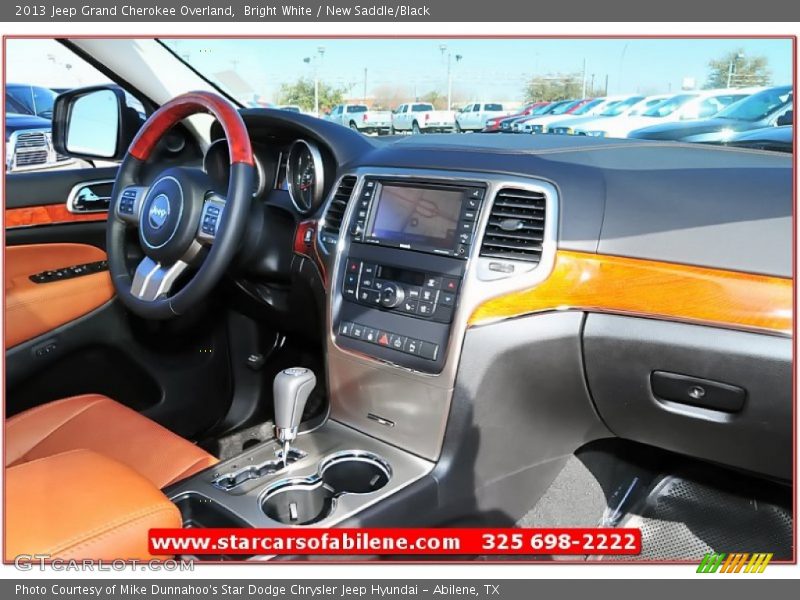 Bright White / New Saddle/Black 2013 Jeep Grand Cherokee Overland