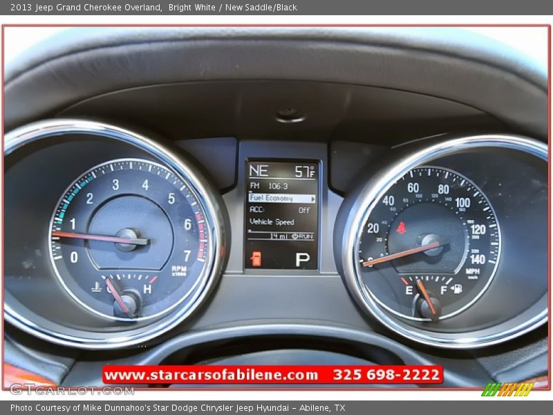 Bright White / New Saddle/Black 2013 Jeep Grand Cherokee Overland