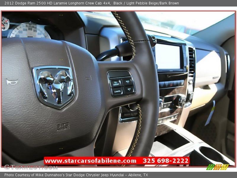 Black / Light Pebble Beige/Bark Brown 2012 Dodge Ram 2500 HD Laramie Longhorn Crew Cab 4x4