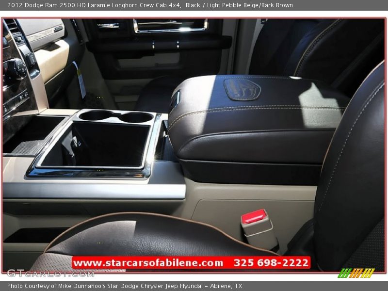 Black / Light Pebble Beige/Bark Brown 2012 Dodge Ram 2500 HD Laramie Longhorn Crew Cab 4x4