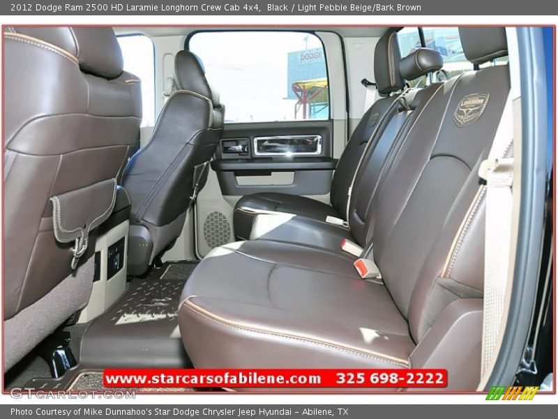 Black / Light Pebble Beige/Bark Brown 2012 Dodge Ram 2500 HD Laramie Longhorn Crew Cab 4x4