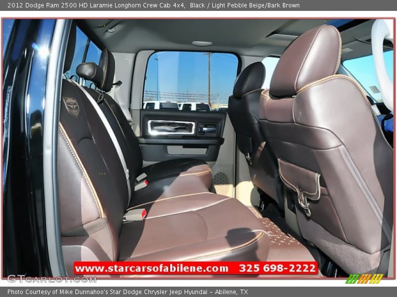 Black / Light Pebble Beige/Bark Brown 2012 Dodge Ram 2500 HD Laramie Longhorn Crew Cab 4x4