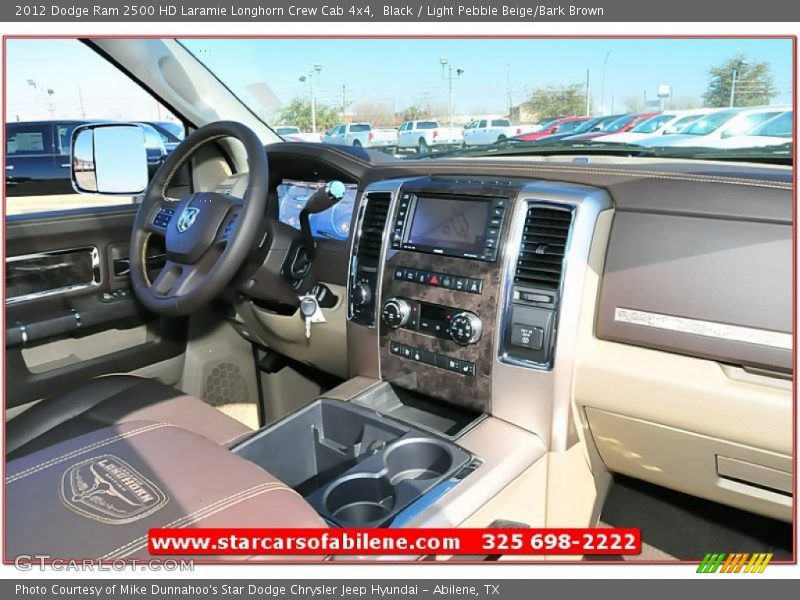 Black / Light Pebble Beige/Bark Brown 2012 Dodge Ram 2500 HD Laramie Longhorn Crew Cab 4x4