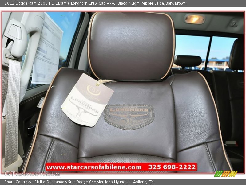 Black / Light Pebble Beige/Bark Brown 2012 Dodge Ram 2500 HD Laramie Longhorn Crew Cab 4x4