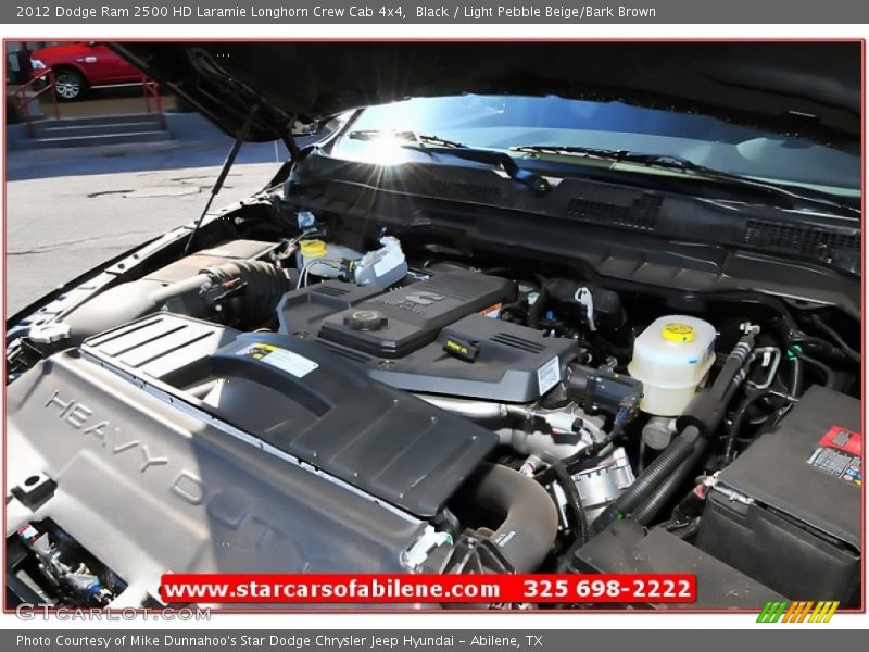 Black / Light Pebble Beige/Bark Brown 2012 Dodge Ram 2500 HD Laramie Longhorn Crew Cab 4x4