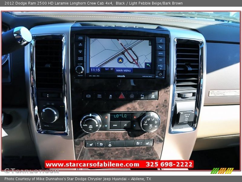 Black / Light Pebble Beige/Bark Brown 2012 Dodge Ram 2500 HD Laramie Longhorn Crew Cab 4x4