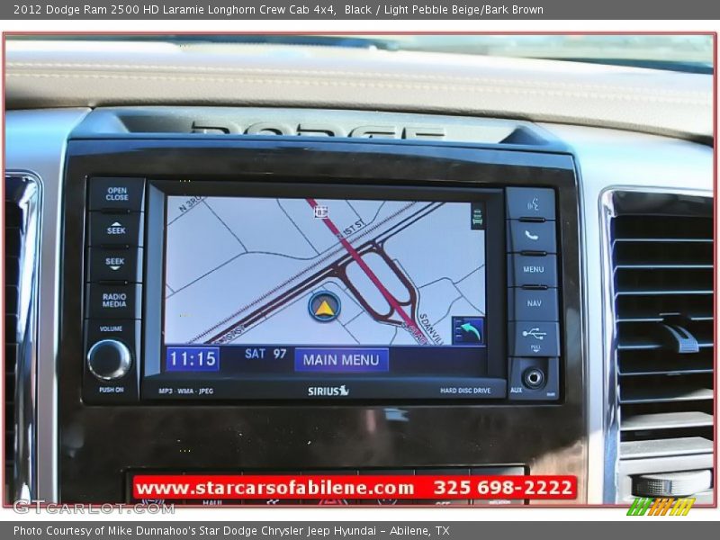 Black / Light Pebble Beige/Bark Brown 2012 Dodge Ram 2500 HD Laramie Longhorn Crew Cab 4x4
