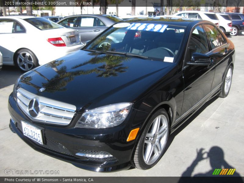 Black / Black 2011 Mercedes-Benz C 300 Sport