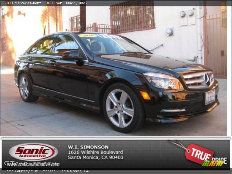 Black / Black 2011 Mercedes-Benz C 300 Sport