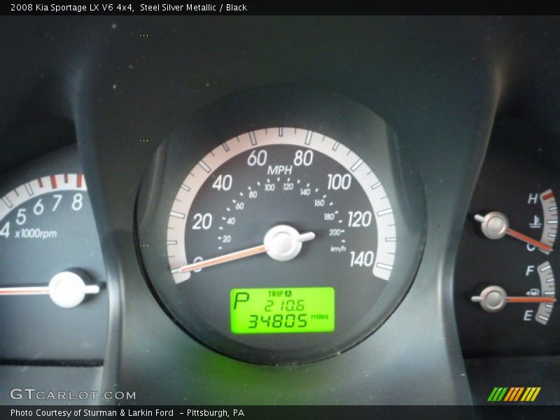 Steel Silver Metallic / Black 2008 Kia Sportage LX V6 4x4