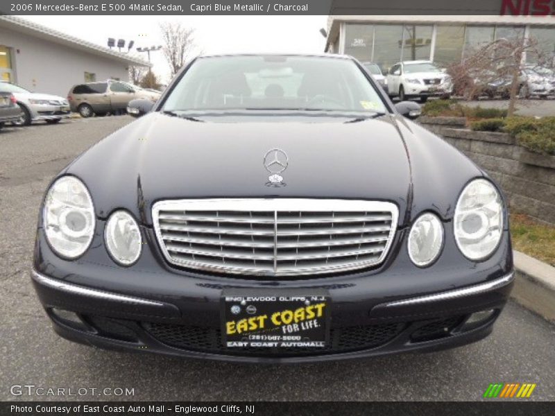 Capri Blue Metallic / Charcoal 2006 Mercedes-Benz E 500 4Matic Sedan