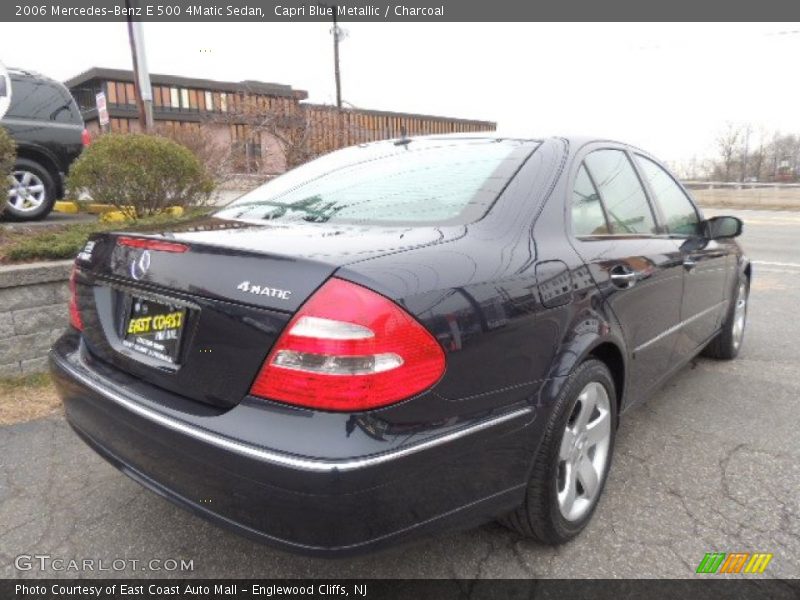 Capri Blue Metallic / Charcoal 2006 Mercedes-Benz E 500 4Matic Sedan