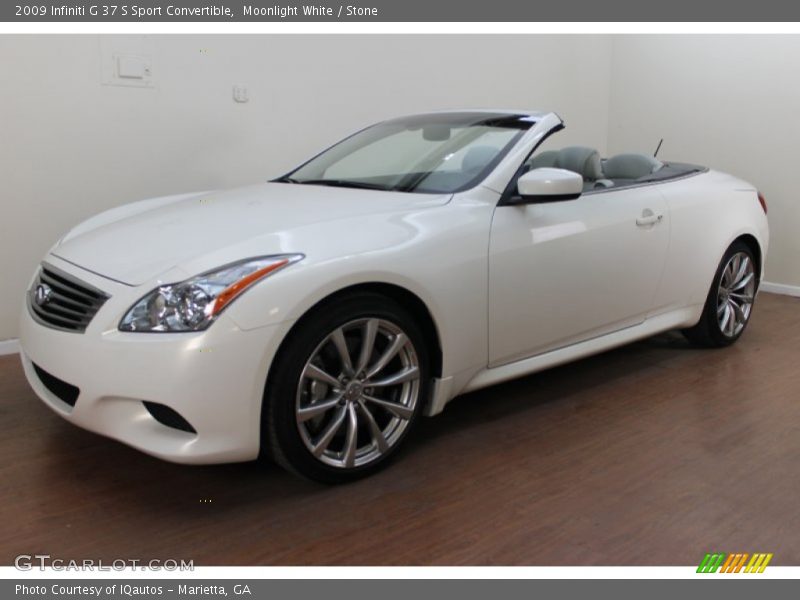 Moonlight White / Stone 2009 Infiniti G 37 S Sport Convertible