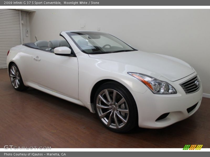 Moonlight White / Stone 2009 Infiniti G 37 S Sport Convertible