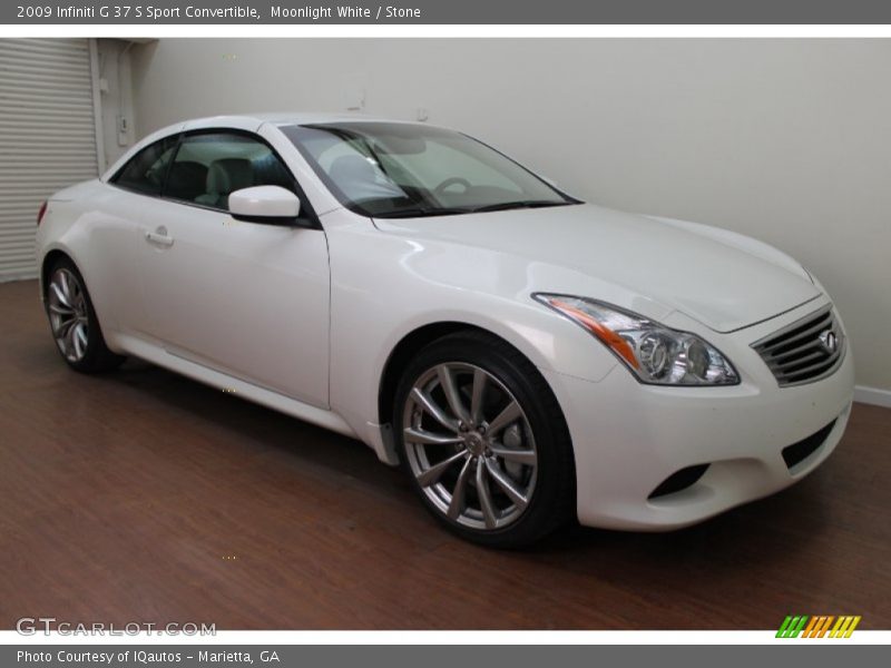 Moonlight White / Stone 2009 Infiniti G 37 S Sport Convertible