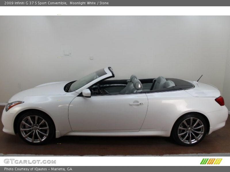 Moonlight White / Stone 2009 Infiniti G 37 S Sport Convertible