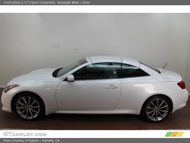 Moonlight White / Stone 2009 Infiniti G 37 S Sport Convertible