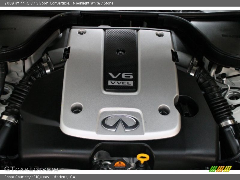 Moonlight White / Stone 2009 Infiniti G 37 S Sport Convertible