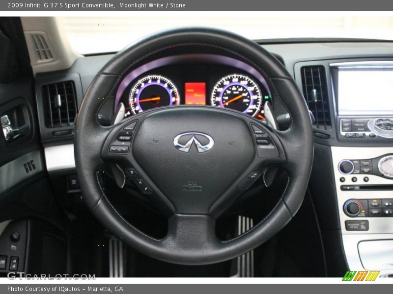 Moonlight White / Stone 2009 Infiniti G 37 S Sport Convertible