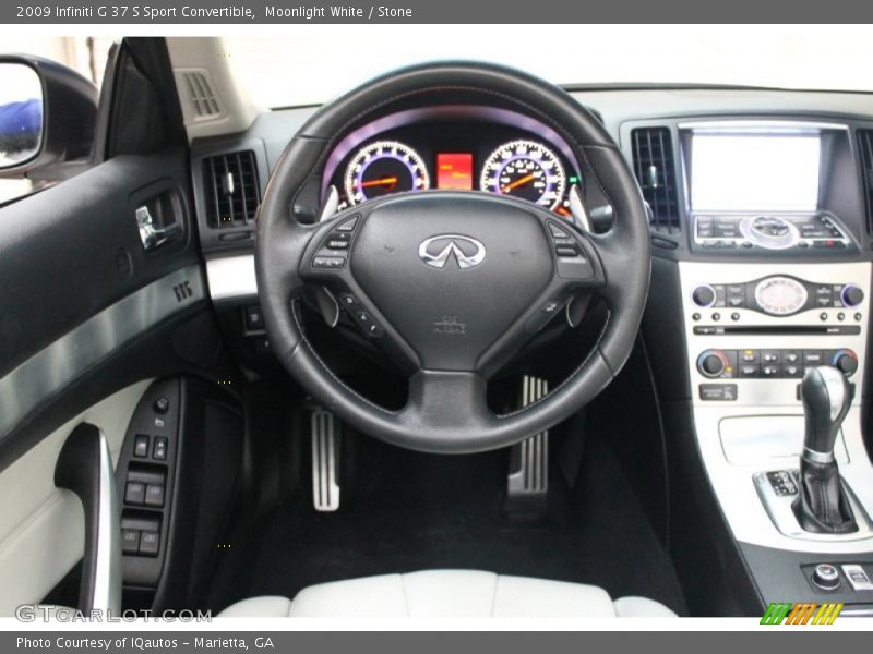 Moonlight White / Stone 2009 Infiniti G 37 S Sport Convertible