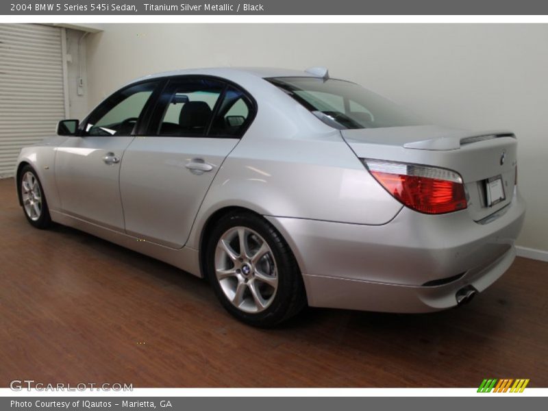 Titanium Silver Metallic / Black 2004 BMW 5 Series 545i Sedan