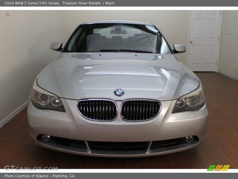 Titanium Silver Metallic / Black 2004 BMW 5 Series 545i Sedan