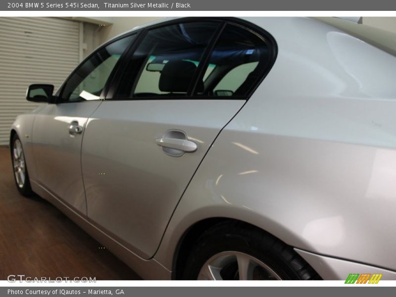 Titanium Silver Metallic / Black 2004 BMW 5 Series 545i Sedan