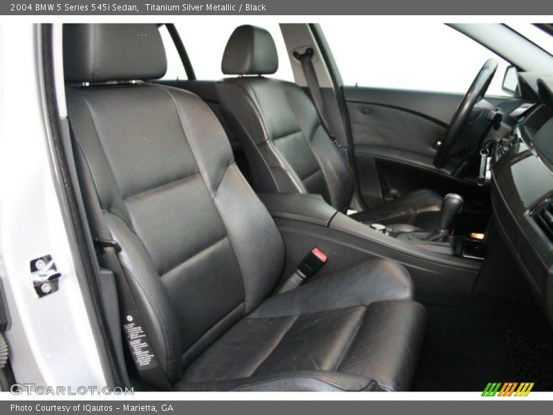 Titanium Silver Metallic / Black 2004 BMW 5 Series 545i Sedan