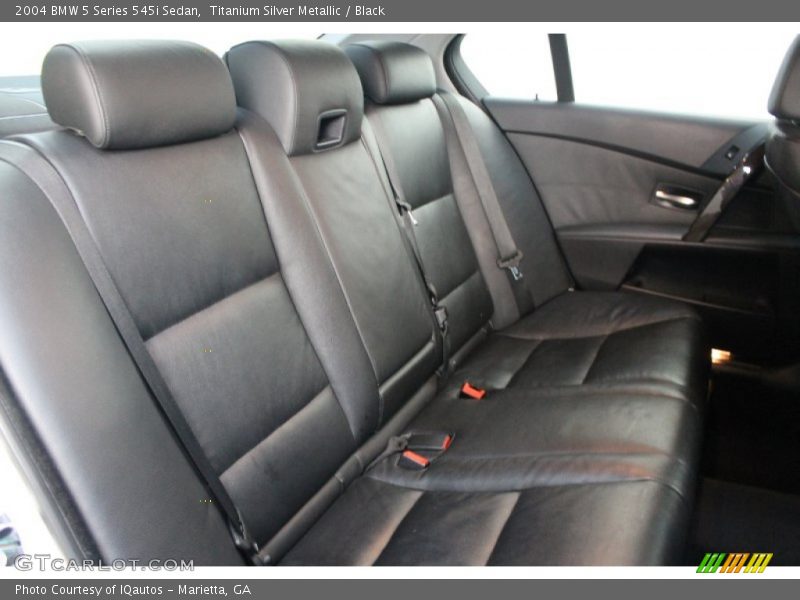 Titanium Silver Metallic / Black 2004 BMW 5 Series 545i Sedan