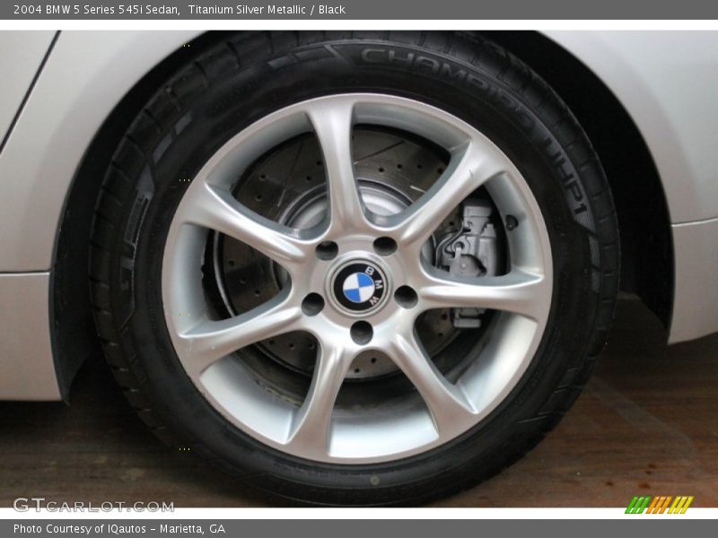 Titanium Silver Metallic / Black 2004 BMW 5 Series 545i Sedan