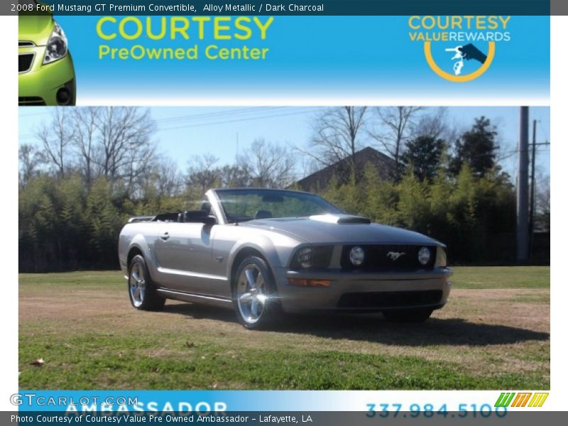 Alloy Metallic / Dark Charcoal 2008 Ford Mustang GT Premium Convertible