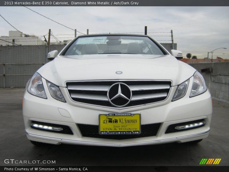 Diamond White Metallic / Ash/Dark Grey 2013 Mercedes-Benz E 350 Cabriolet