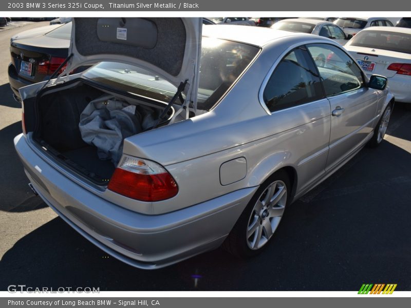 Titanium Silver Metallic / Black 2003 BMW 3 Series 325i Coupe