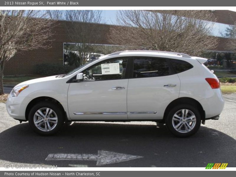 Pearl White / Black 2013 Nissan Rogue SV