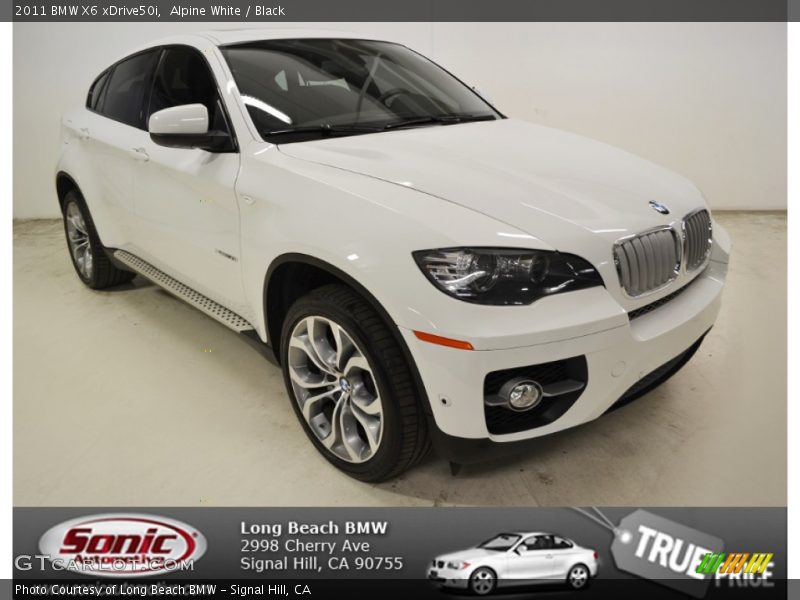 Alpine White / Black 2011 BMW X6 xDrive50i