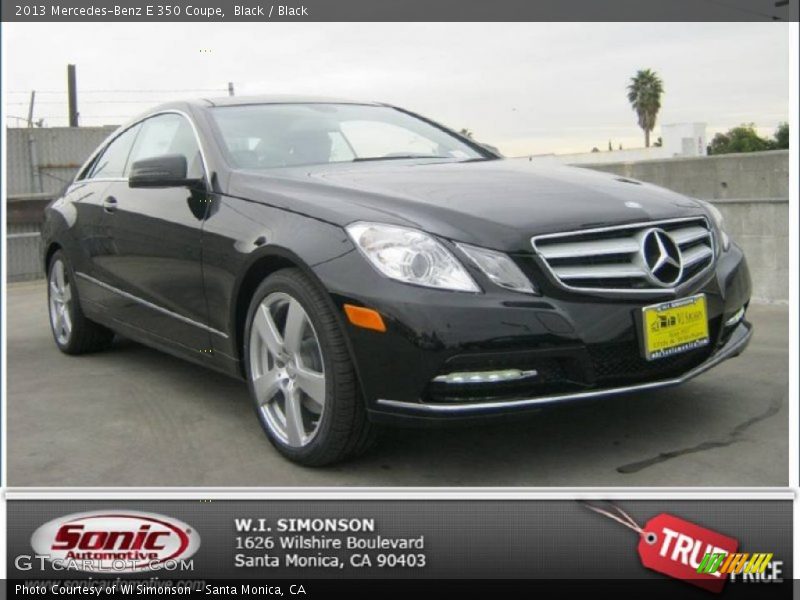 Black / Black 2013 Mercedes-Benz E 350 Coupe
