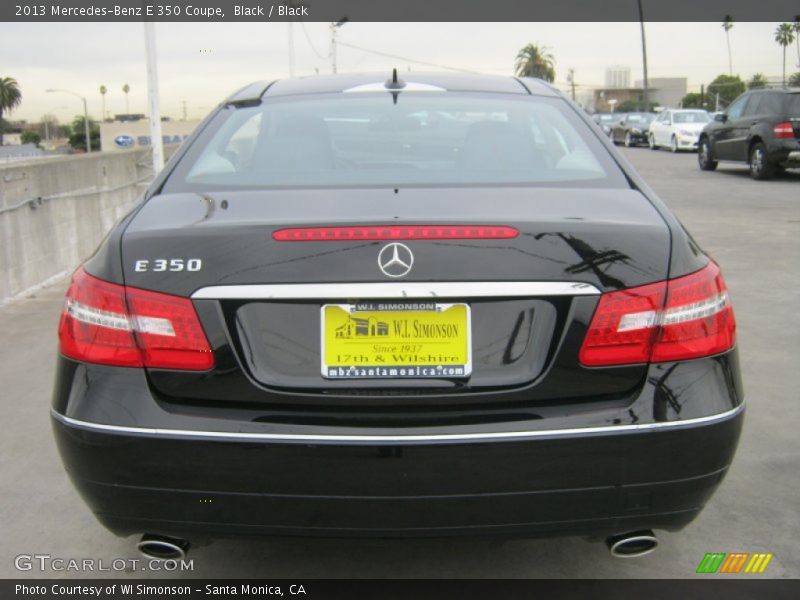Black / Black 2013 Mercedes-Benz E 350 Coupe