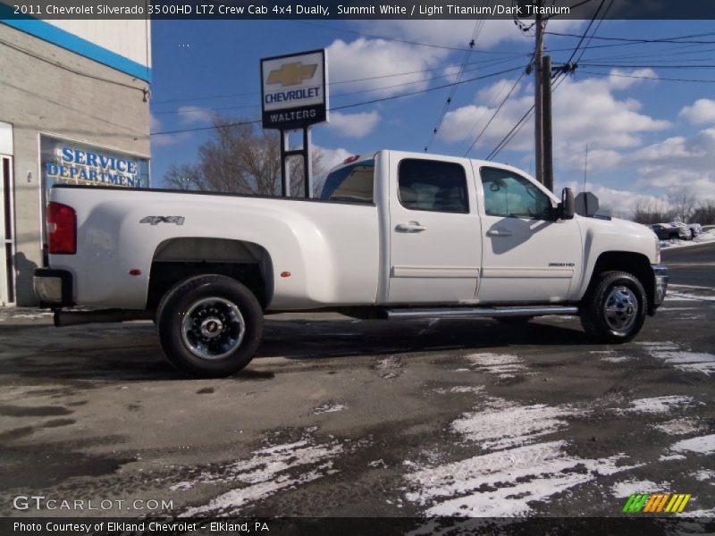 Summit White / Light Titanium/Dark Titanium 2011 Chevrolet Silverado 3500HD LTZ Crew Cab 4x4 Dually