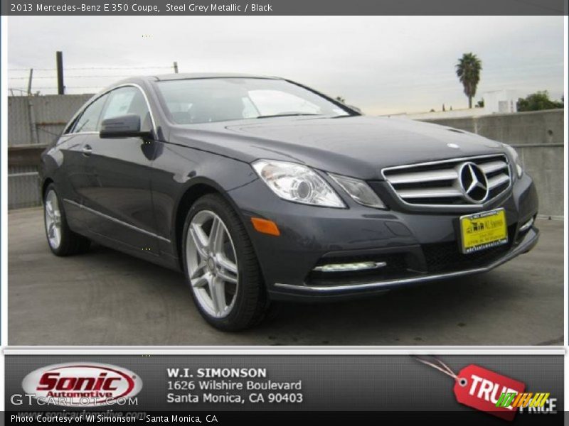 Steel Grey Metallic / Black 2013 Mercedes-Benz E 350 Coupe