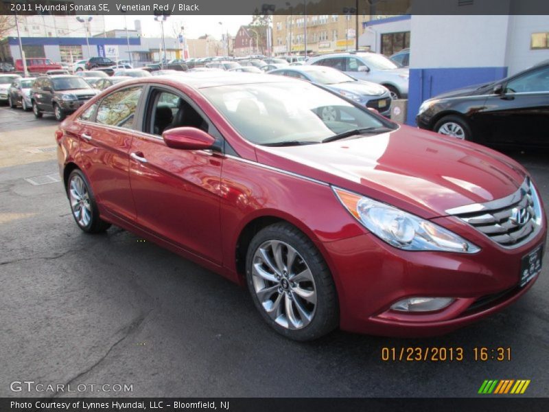 Venetian Red / Black 2011 Hyundai Sonata SE