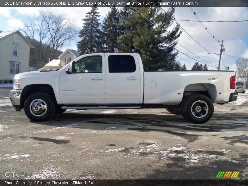 Summit White / Light Titanium/Dark Titanium 2011 Chevrolet Silverado 3500HD LTZ Crew Cab 4x4 Dually