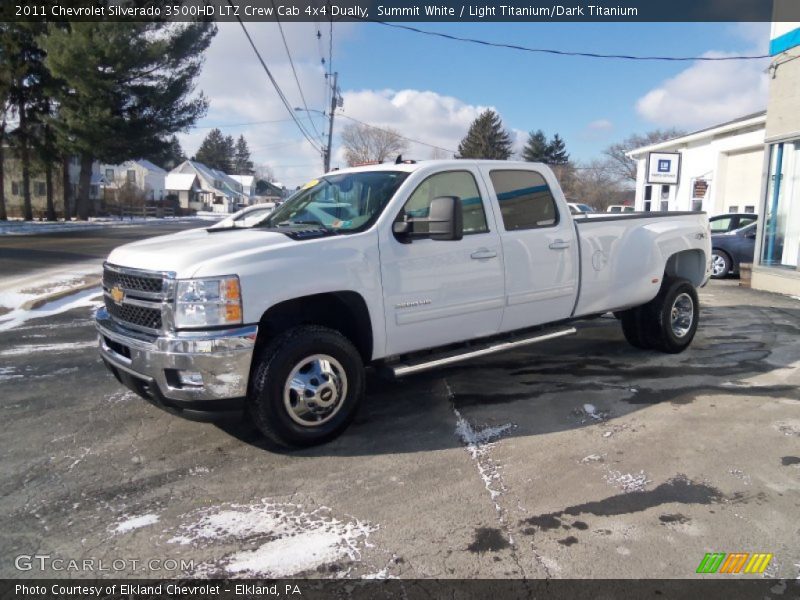 Summit White / Light Titanium/Dark Titanium 2011 Chevrolet Silverado 3500HD LTZ Crew Cab 4x4 Dually