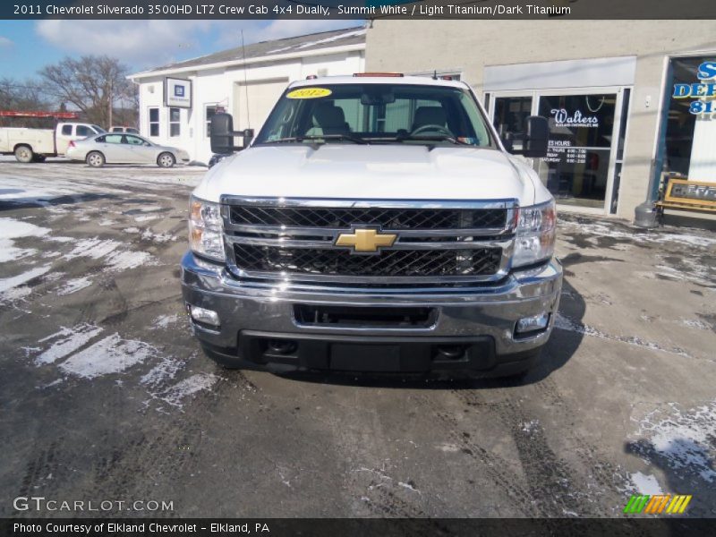 Summit White / Light Titanium/Dark Titanium 2011 Chevrolet Silverado 3500HD LTZ Crew Cab 4x4 Dually