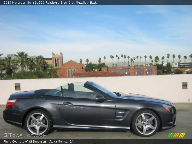 Steel Grey Metallic / Black 2013 Mercedes-Benz SL 550 Roadster