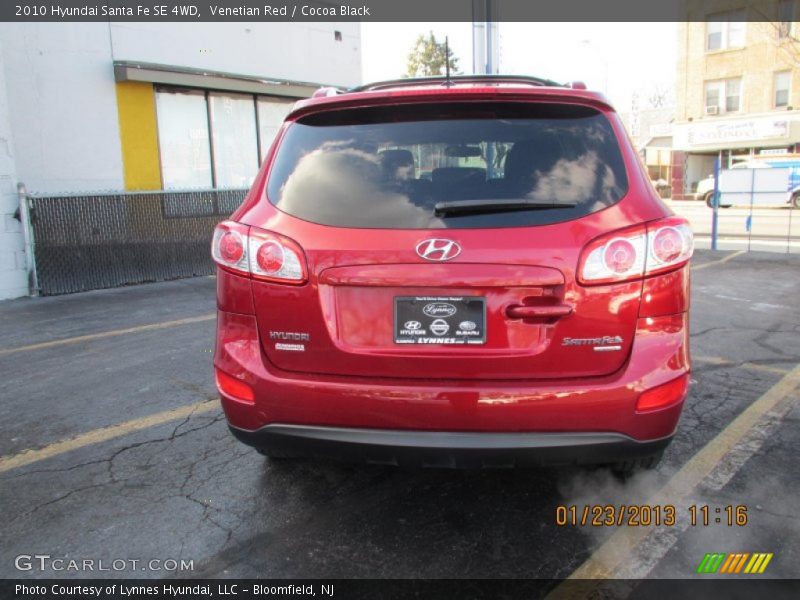 Venetian Red / Cocoa Black 2010 Hyundai Santa Fe SE 4WD