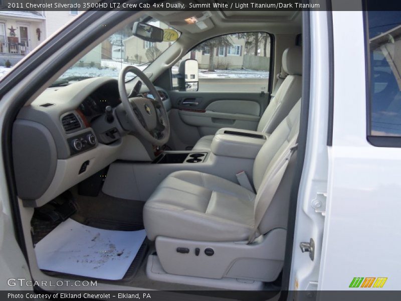Summit White / Light Titanium/Dark Titanium 2011 Chevrolet Silverado 3500HD LTZ Crew Cab 4x4 Dually